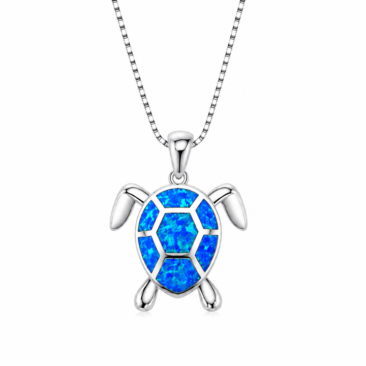 Collar de Tortuga Marina en Ópalo y Plata