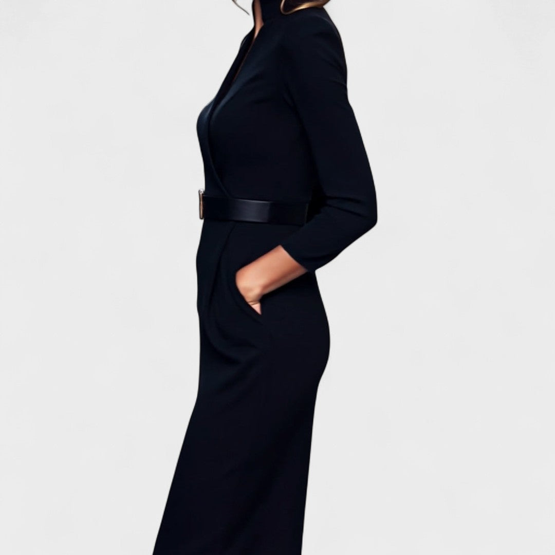 Inês | Vestido Elegante con Cinturón