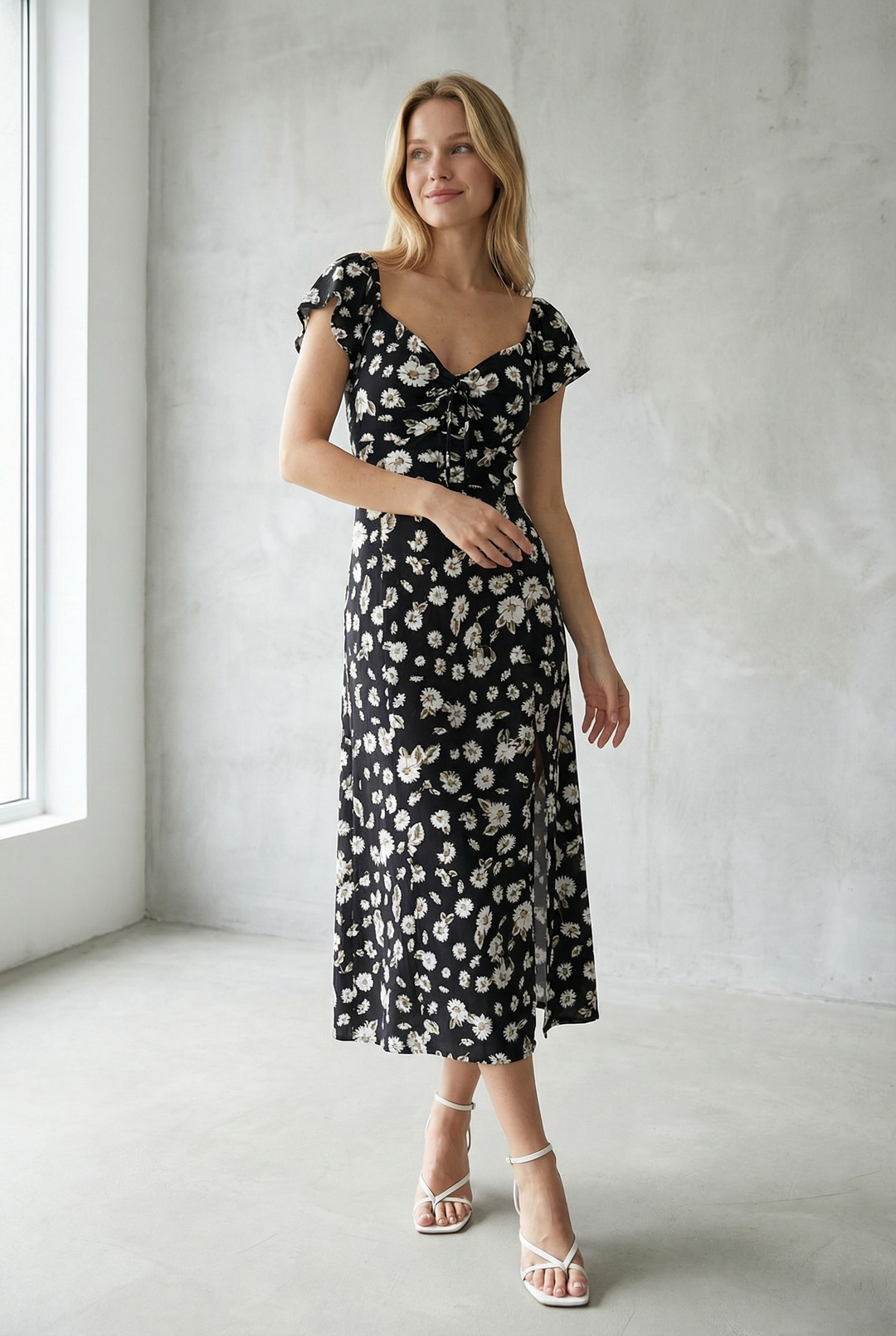 Robe Fleurie Fendue