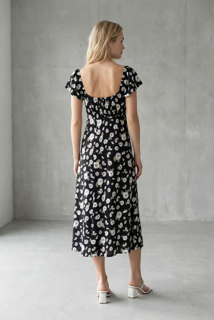 Robe Fleurie Fendue