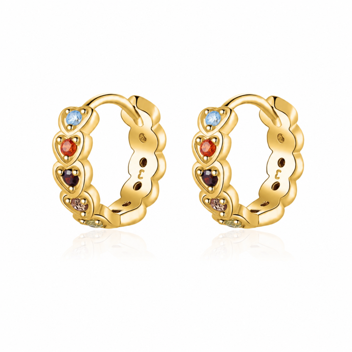 Pendientes de corazones exóticos
