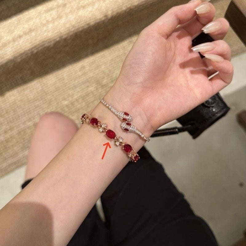 Rhinestone Bracelet Design Sense Simple Graceful White All-matching Vintage Bracelet