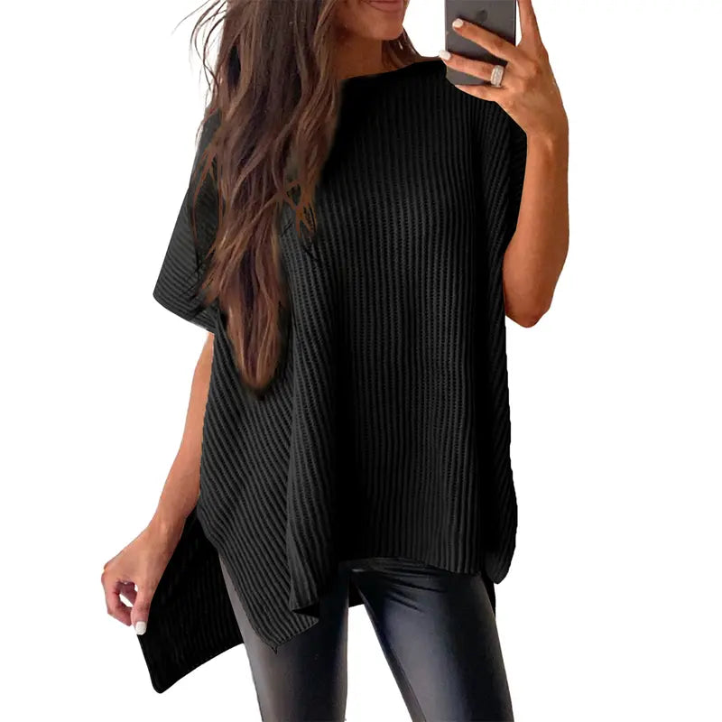 Mukava oversized ribbikuvioinen paita naisille