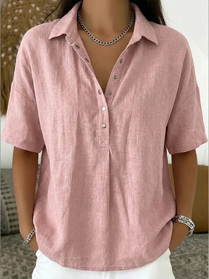 Sara Mode | Blusa con Cuello y Detalle de Botones