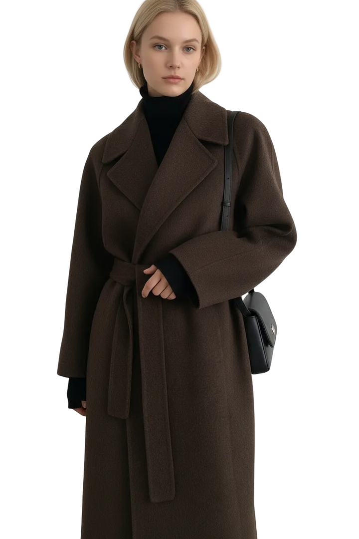 Katrine™ - Elegantti pitkä takki vyöllä