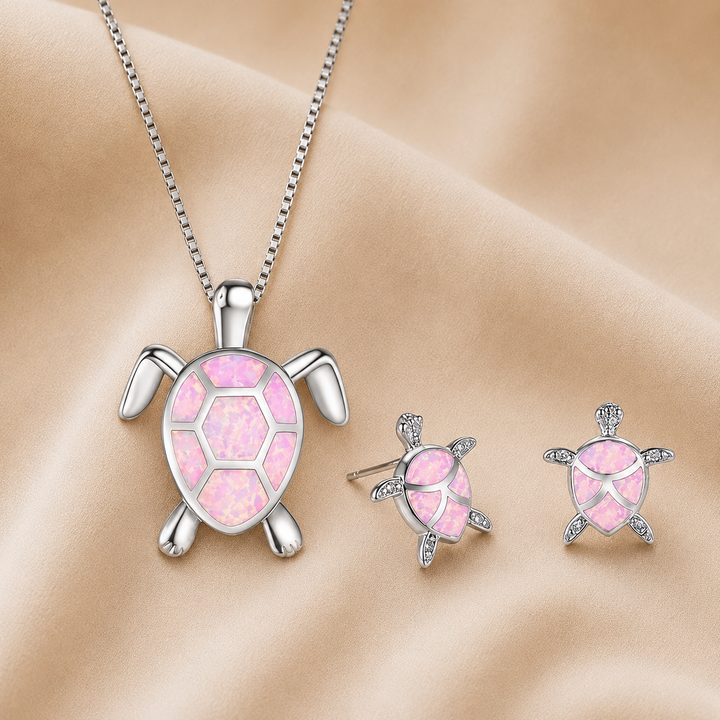 Collar de Tortuga Marina en Ópalo y Plata