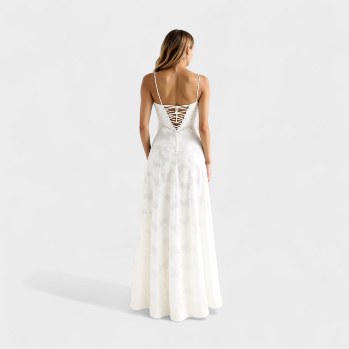 Verona - Vestido maxi em renda floral