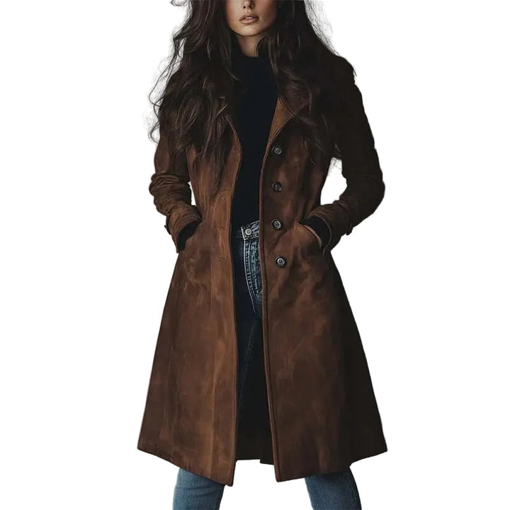 Heidi™ - Elegantti mokkajäljitelmätakki naisille