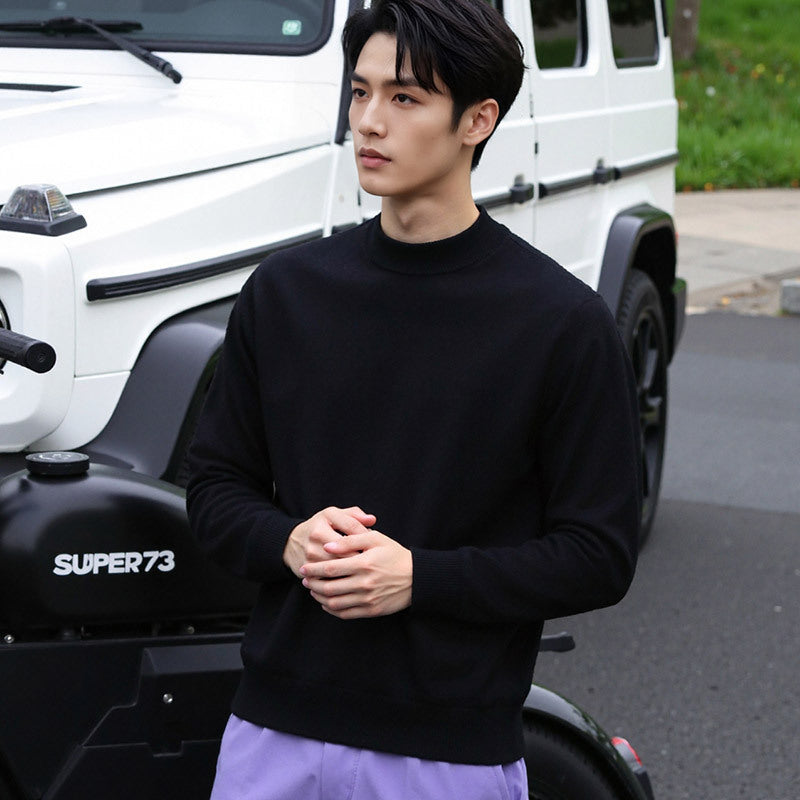 Men's Long Sleeve Sweater Bottoming Shirt Fashion Trendy Sweater