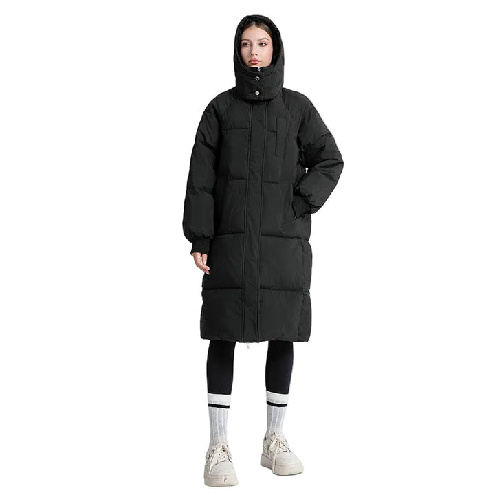 Gigaty™ - Klassinen pitkä pufferitakki hupulla