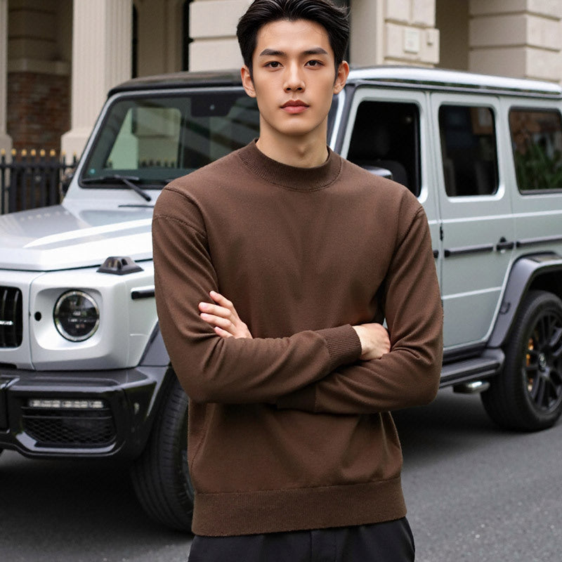 Men's Long Sleeve Sweater Bottoming Shirt Fashion Trendy Sweater