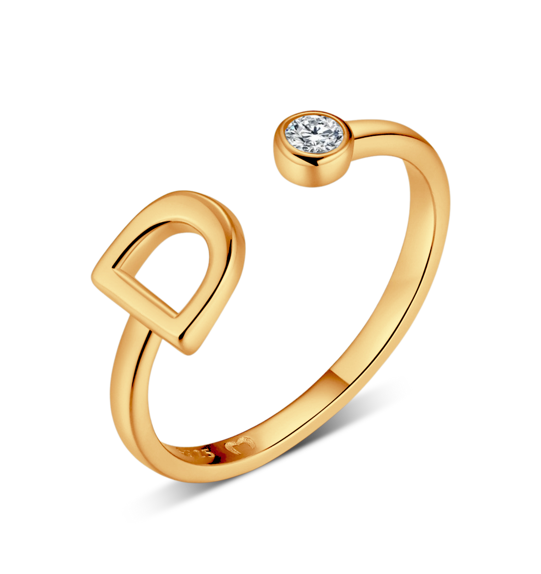 Anillo de letra inicial