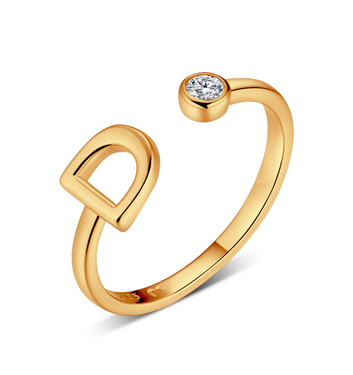 Anillo de letra inicial
