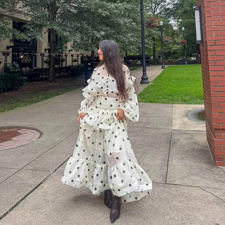 Ensemble Femme Élégant à Pois