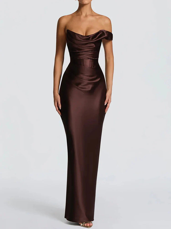 Robe Maxi Élégante Sans Manches Femme