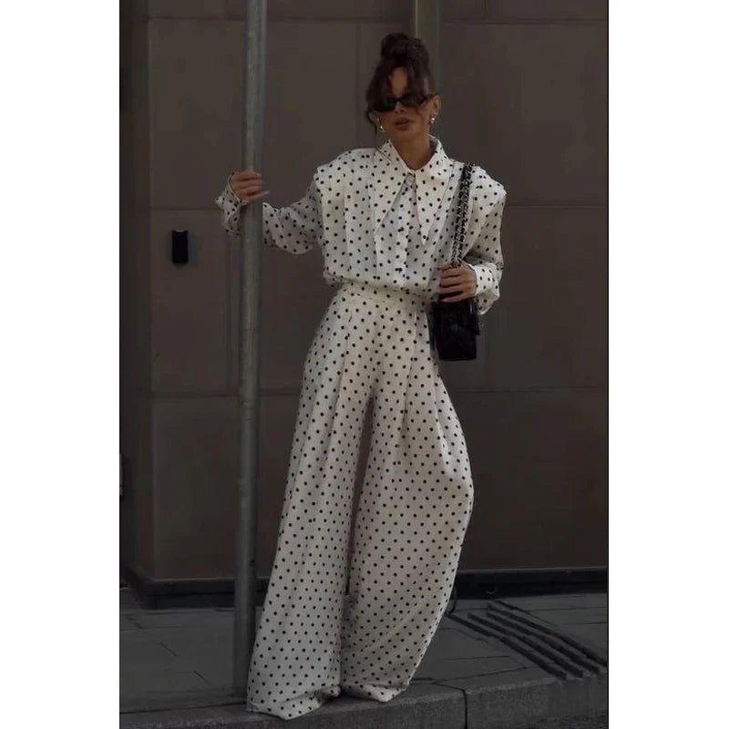 Ensemble Femme Élégant à Pois