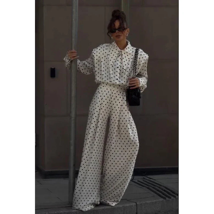 Ensemble Femme Élégant à Pois