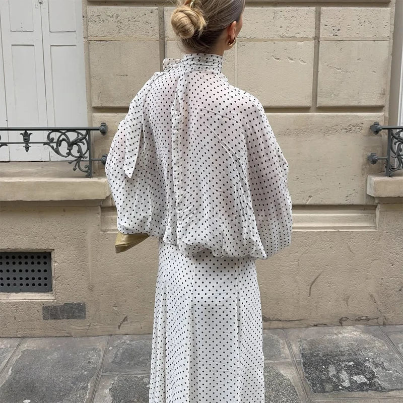 Ensemble Femme Élégant à Pois