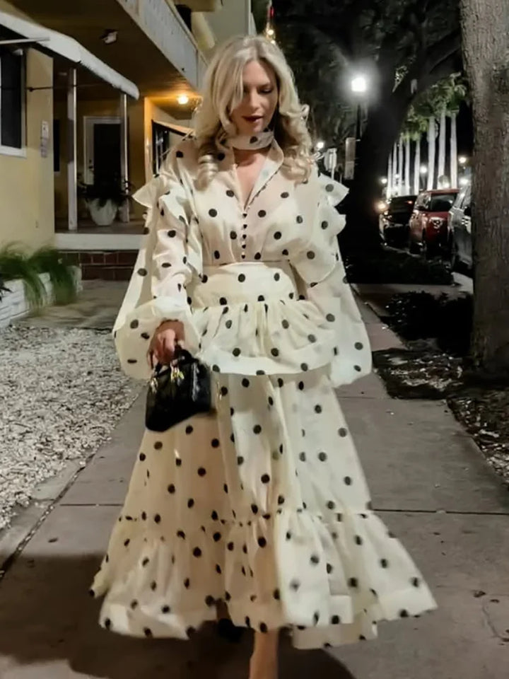 Ensemble Femme Élégant à Pois