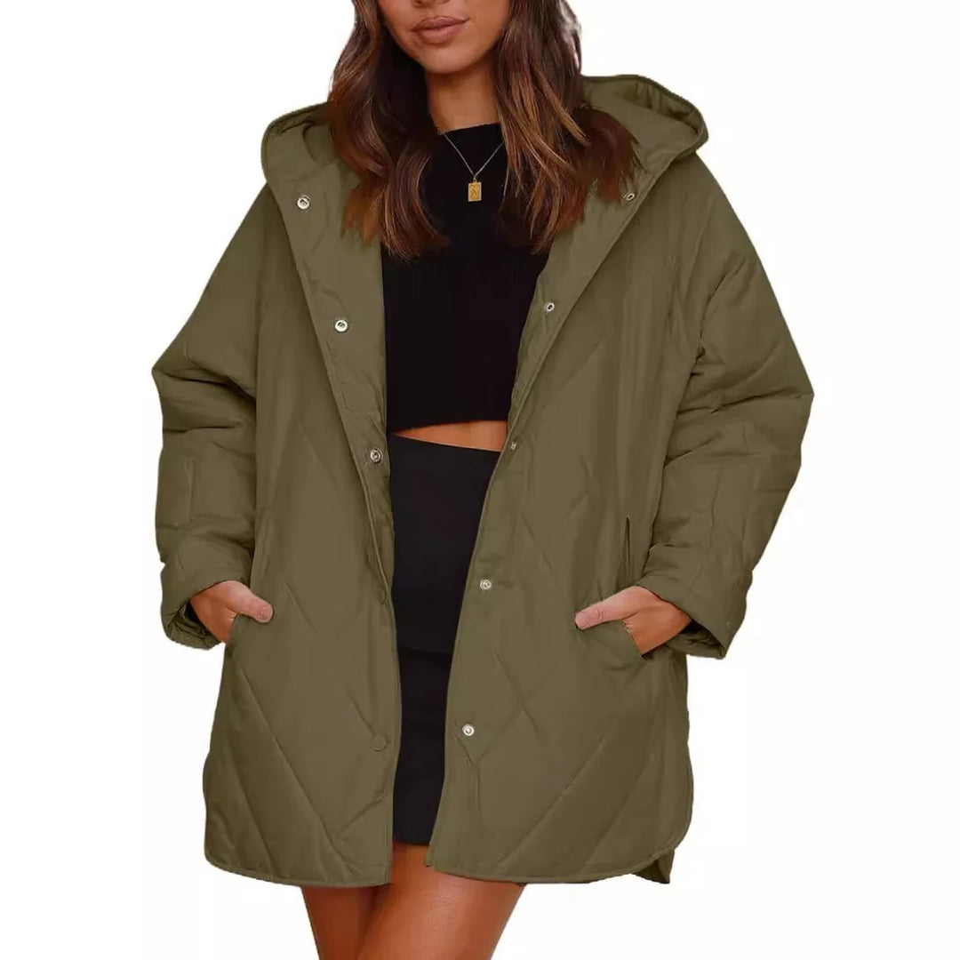 Corvaya™ – oversize-talvitakki hupulla