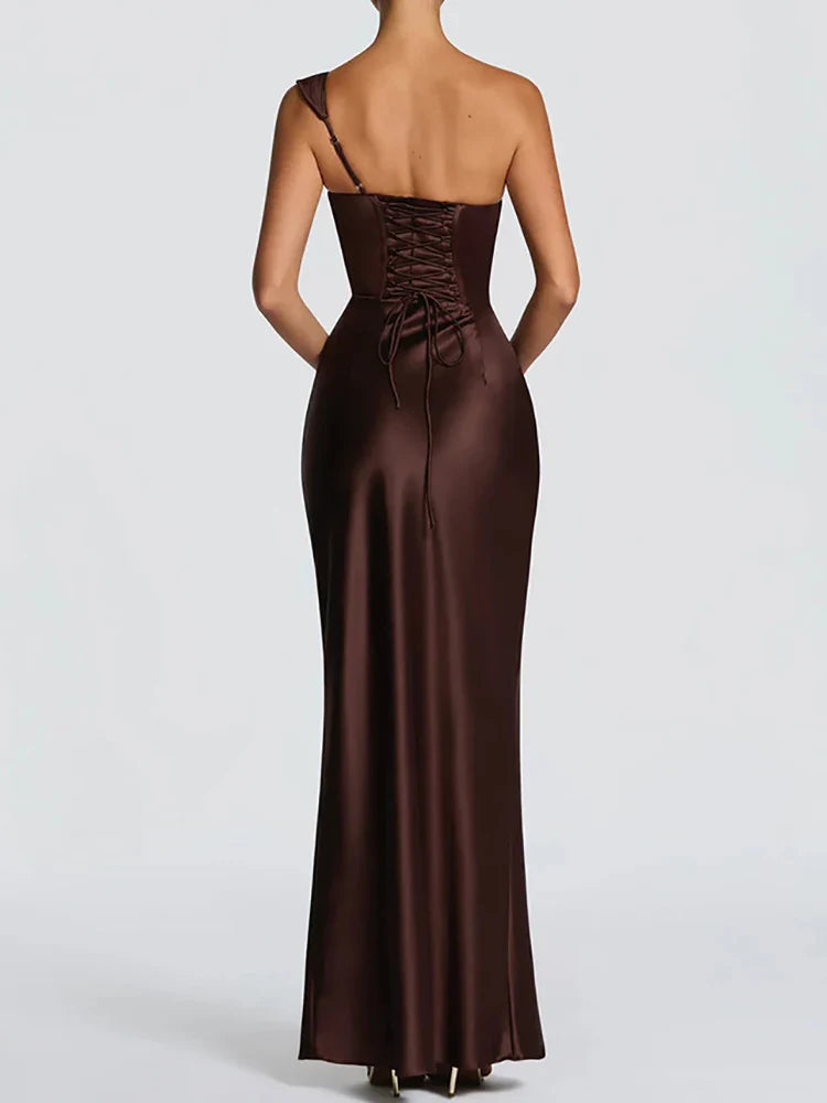 Robe Maxi Élégante Sans Manches Femme