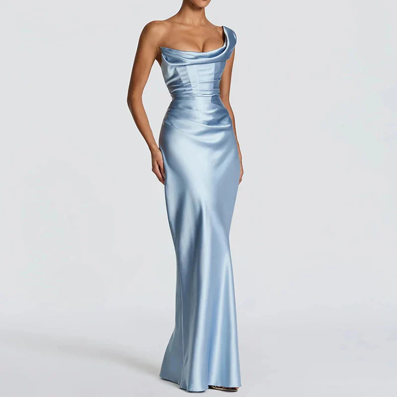 Robe Maxi Élégante Sans Manches Femme