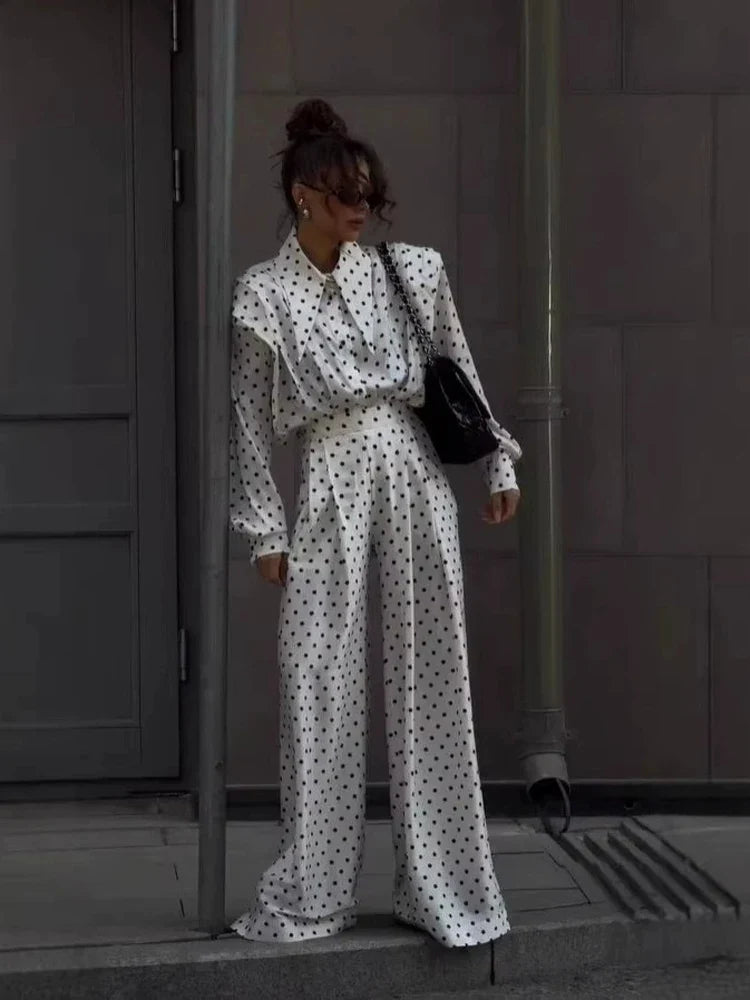 Ensemble Femme Élégant à Pois