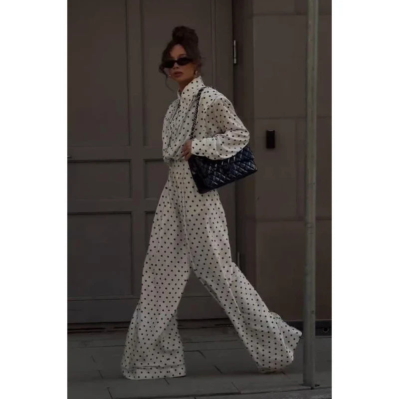 Ensemble Femme Élégant à Pois