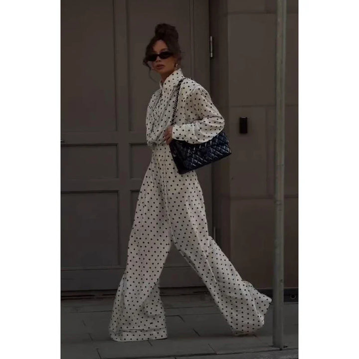 Ensemble Femme Élégant à Pois