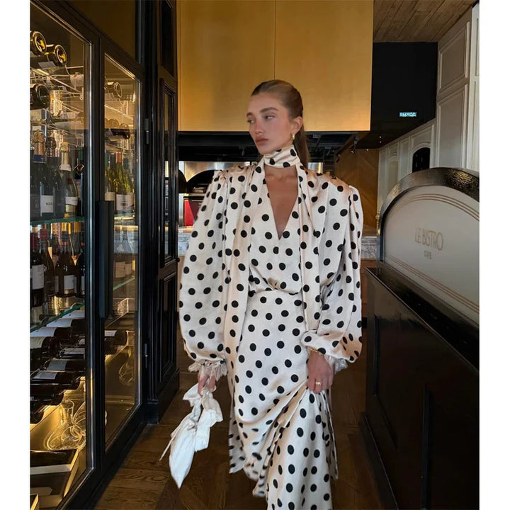Ensemble Femme Élégant à Pois