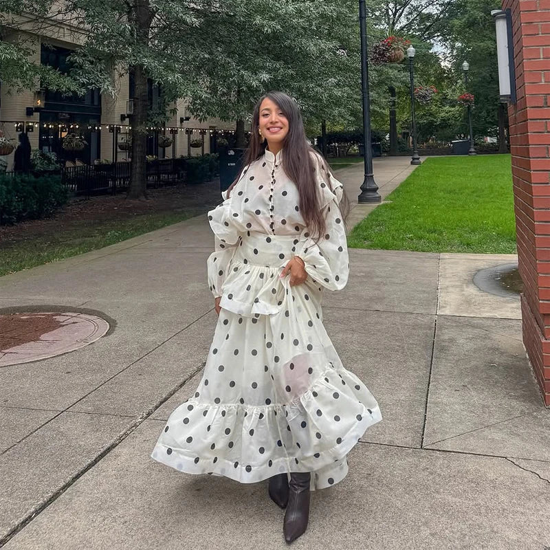 Ensemble Femme Élégant à Pois