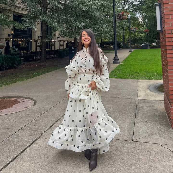 Ensemble Femme Élégant à Pois