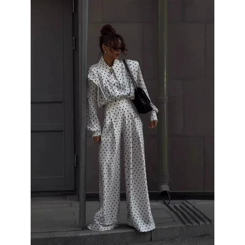 Ensemble Femme Élégant à Pois