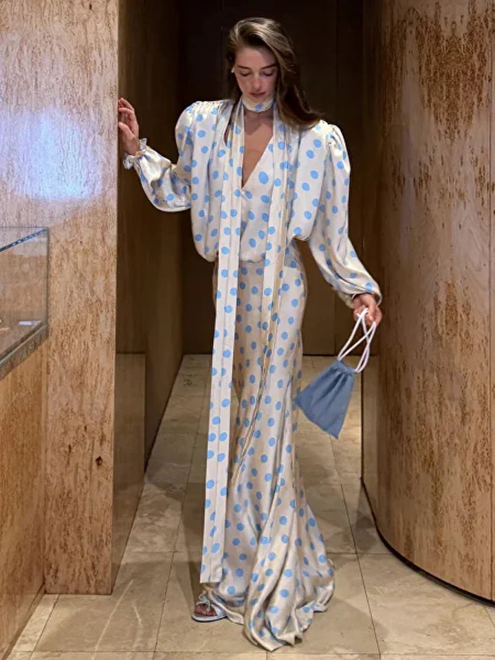 Ensemble Femme Élégant à Pois