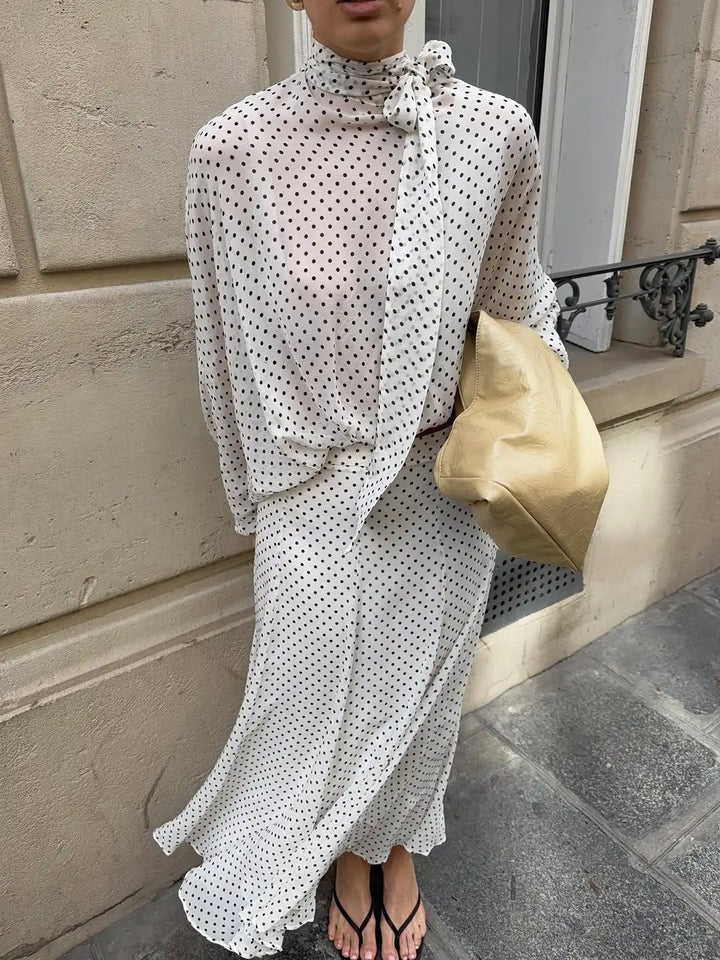 Ensemble Femme Élégant à Pois