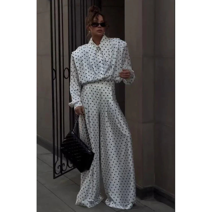 Ensemble Femme Élégant à Pois
