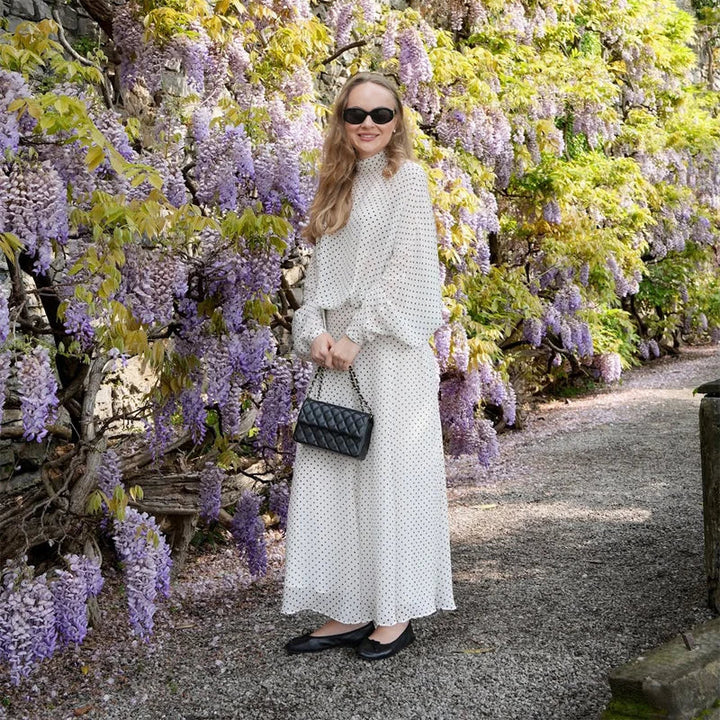 Ensemble Femme Élégant à Pois
