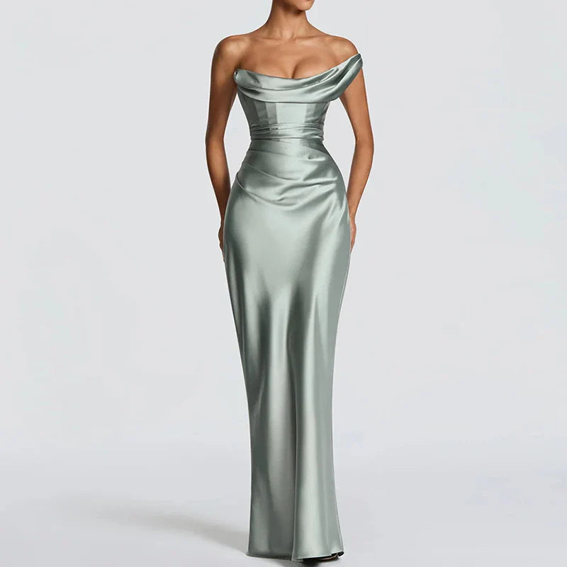 Robe Maxi Élégante Sans Manches Femme
