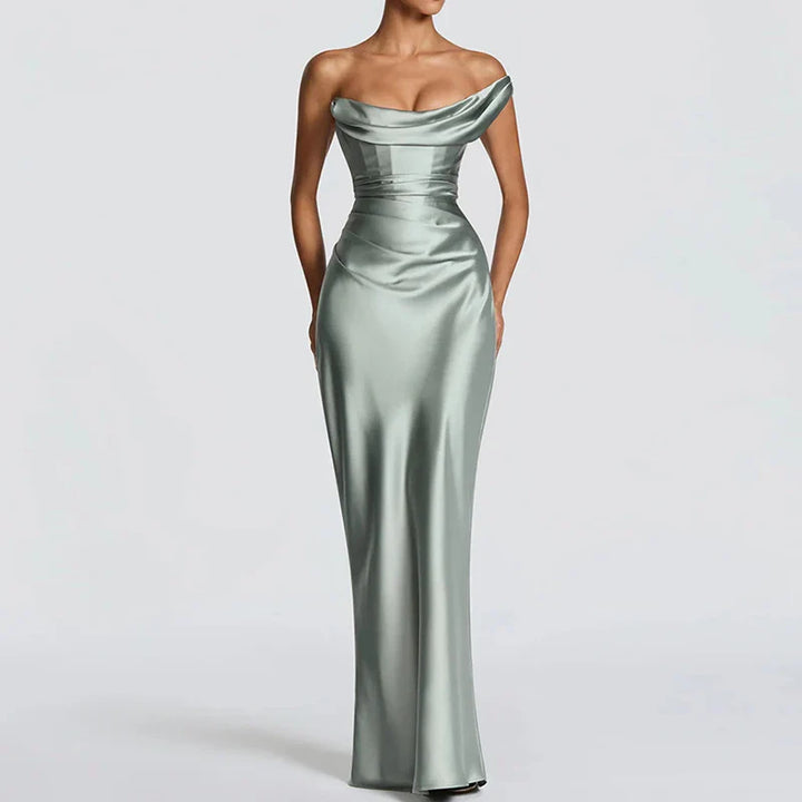 Robe Maxi Élégante Sans Manches Femme