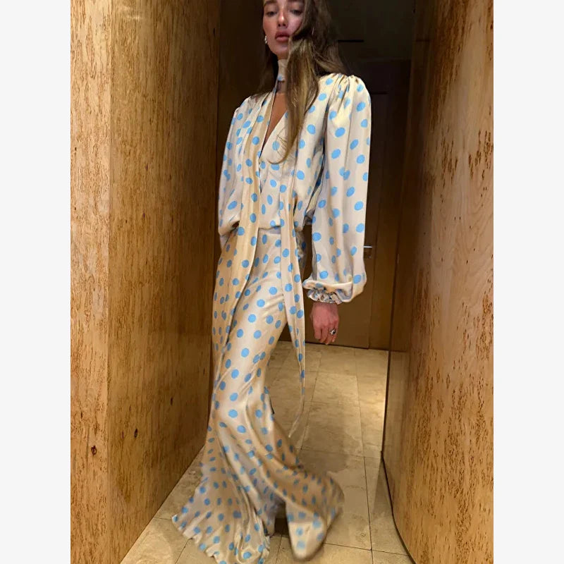 Ensemble Femme Élégant à Pois