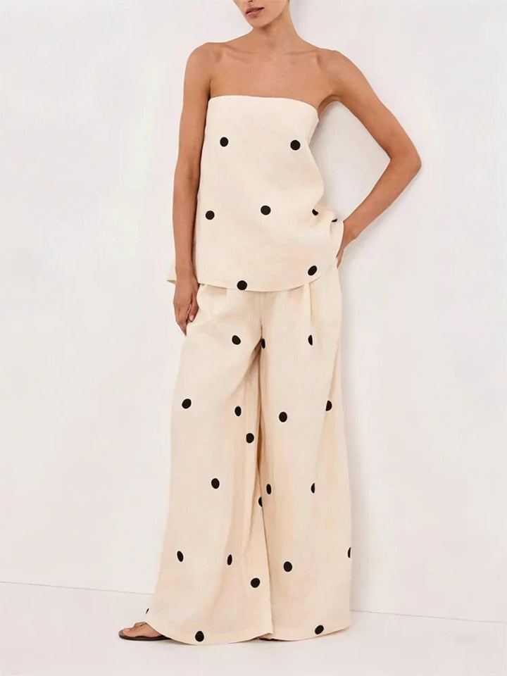 Ensemble Femme Élégant à Pois