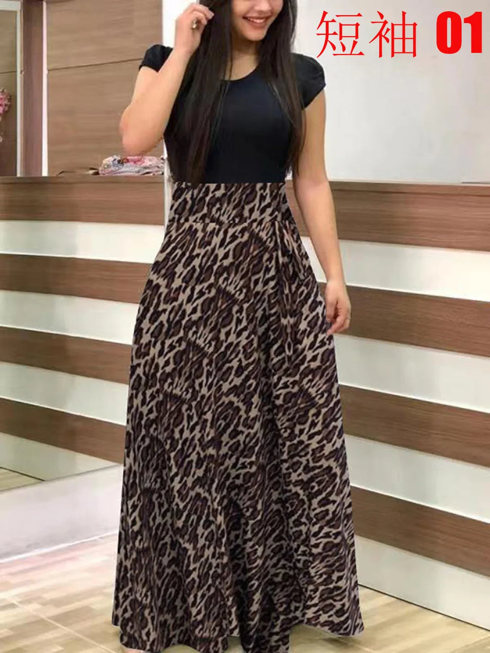 Robe Fleurie Femme Élégante à Manches Courtes