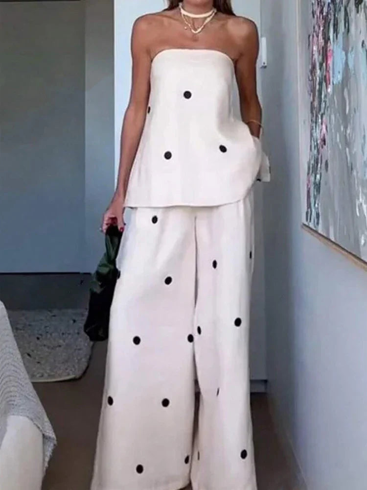 Ensemble Femme Élégant à Pois