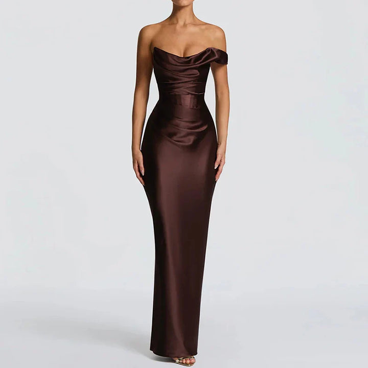 Robe Maxi Élégante Sans Manches Femme