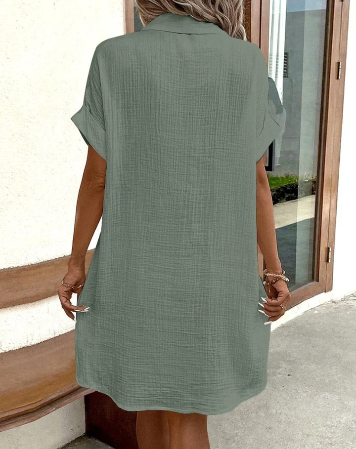 Robe Femme Vintage en Lin & Coton