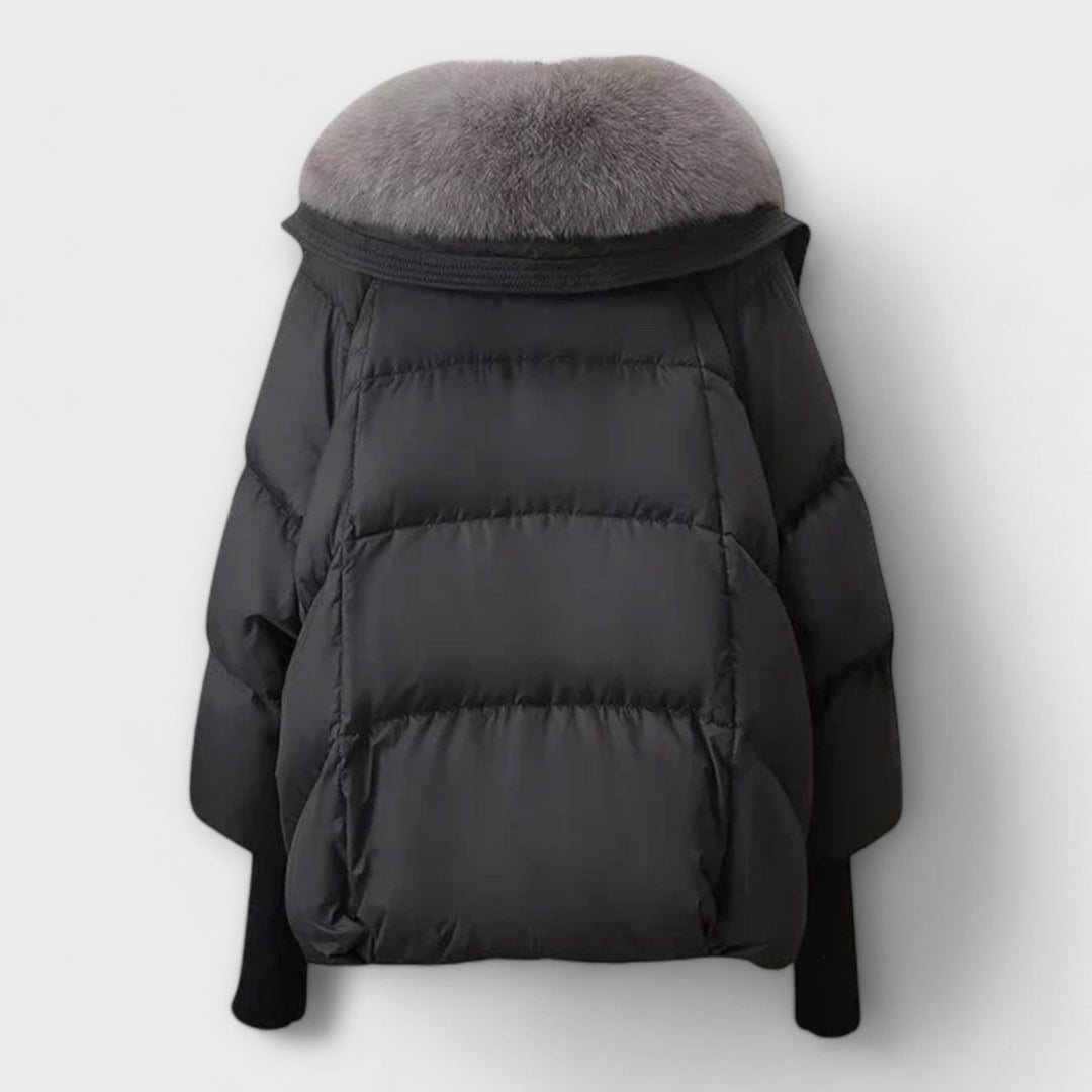 Lusina™ – Elegantti takki turkiksella