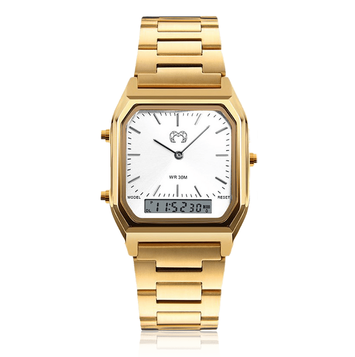Reloj Retro Vintage ~ DoradoBlanco