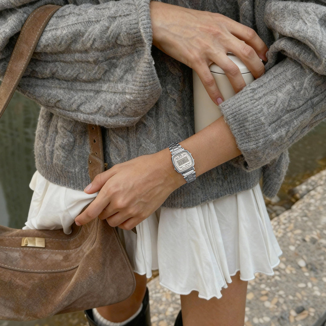 Mini reloj vintage ~ plata