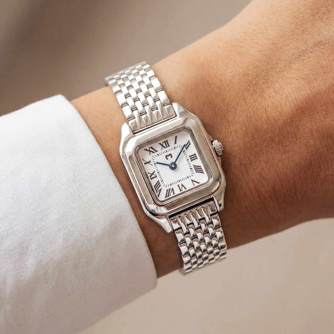Reloj ~ Europa Plata-Blanco
