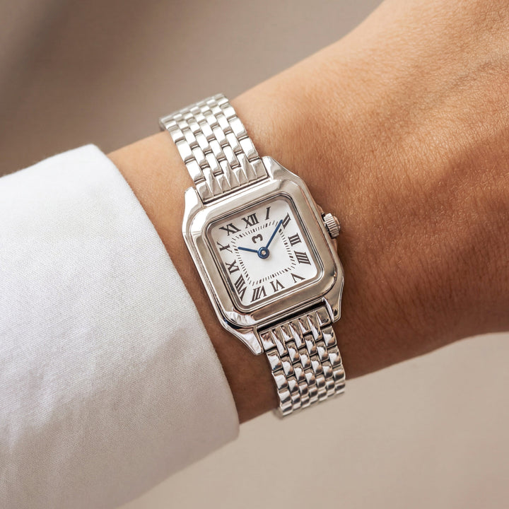Reloj ~ Europa Plata-Blanco